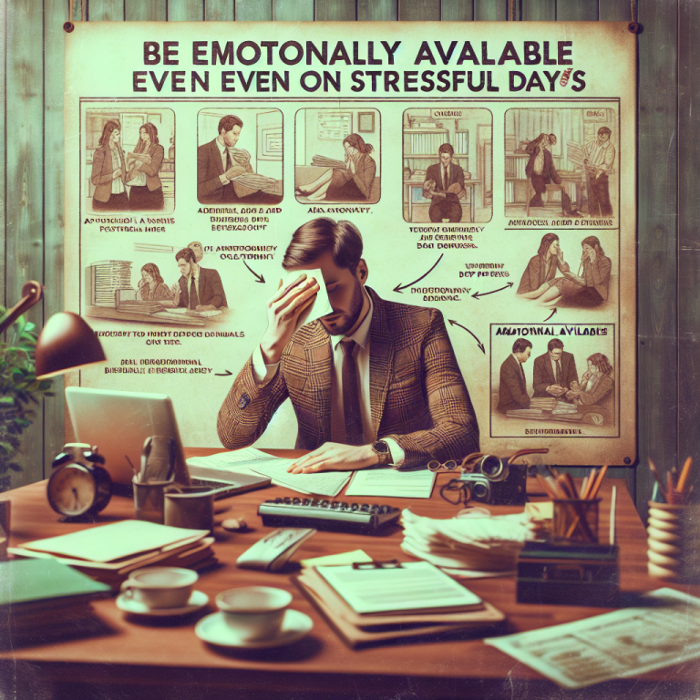 How to be emotionally available even on stressful days