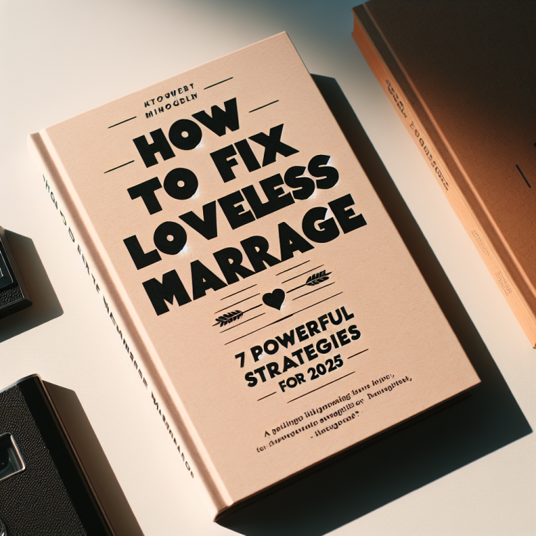 How to Fix a Loveless Marriage: 7 Powerful Strategies for 2025